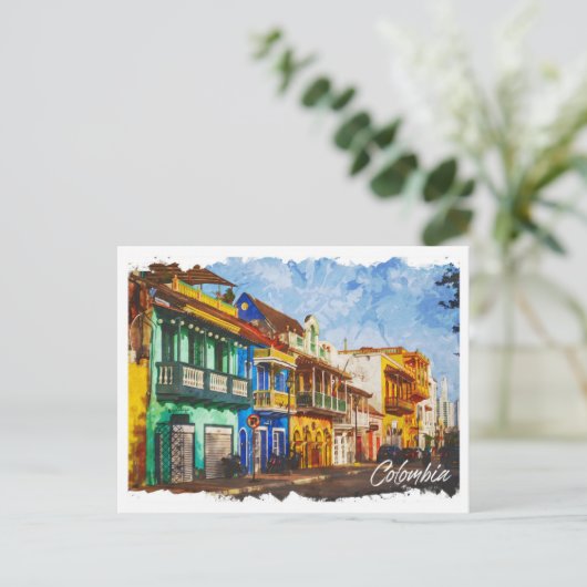 Colombia Mooi olieverflandschap Briefkaart (Staand voorkant)