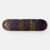 Colombia National Pride Wordcloud Persoonlijk Skateboard (Horizontaal)