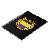Colombia Nationale Vlag Gold Crest Badge Notitieboek (Linkerzijde)