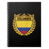 Colombia Nationale Vlag Gold Crest Badge Notitieboek (Voorkant)