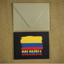 Colombia nationale vlag reizen briefkaart