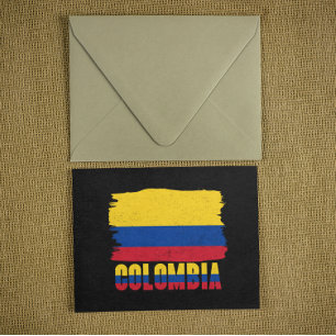 Colombia nationale vlag reizen briefkaart