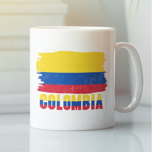 Colombia nationale vlag reizen koffiemok