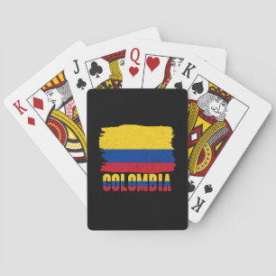 Colombia nationale vlag reizen pokerkaarten