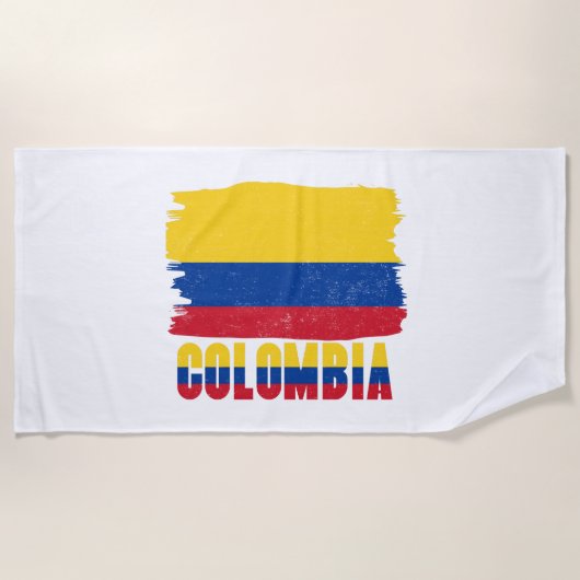 Colombia nationale vlag reizen strandlaken (Voorkant)