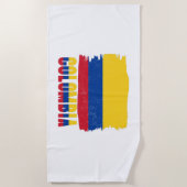 Colombia nationale vlag reizen strandlaken (Voorkant)