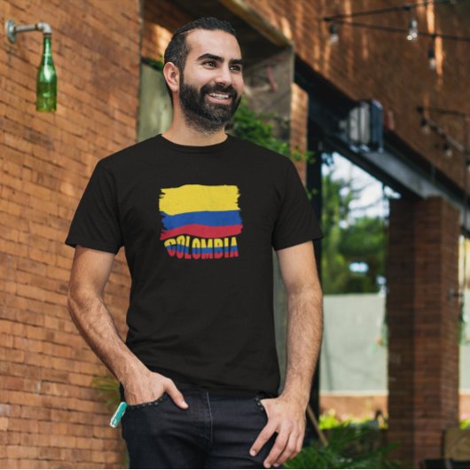 Colombia nationale vlag reizen t-shirt