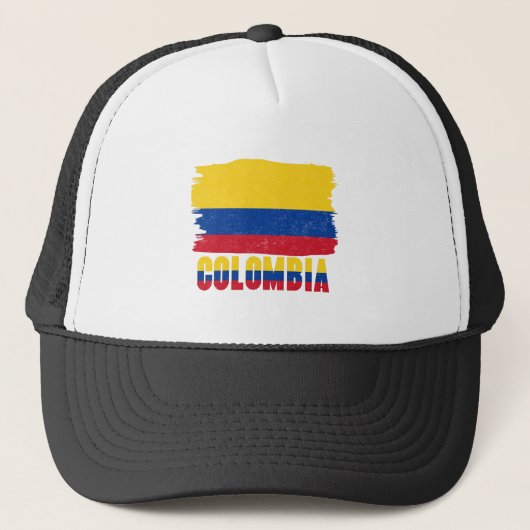 Colombia nationale vlag reizen trucker pet (Voorkant)