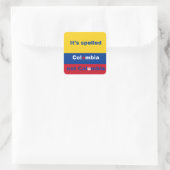 Colombia niet Columbia Square Sticker (Tas)