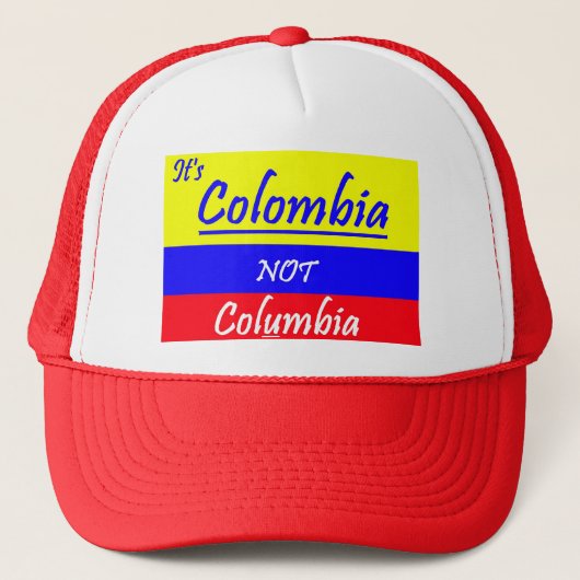 Colombia not Columbia ball cap Trucker Pet (Voorkant)