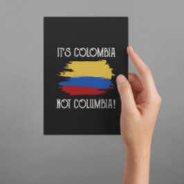 Colombia not Columbia Funny Quote Colombiaans Briefkaart
