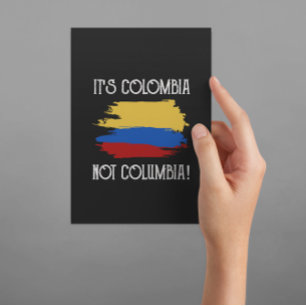 Colombia not Columbia Funny Quote Colombiaans Briefkaart