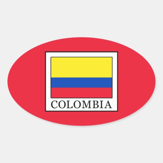 Colombia Ovale Sticker (Voorkant)