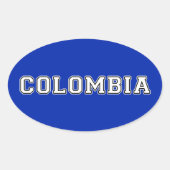 Colombia Ovale Sticker (Voorkant)