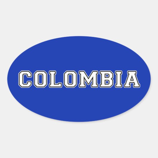 Colombia Ovale Sticker (Voorkant)