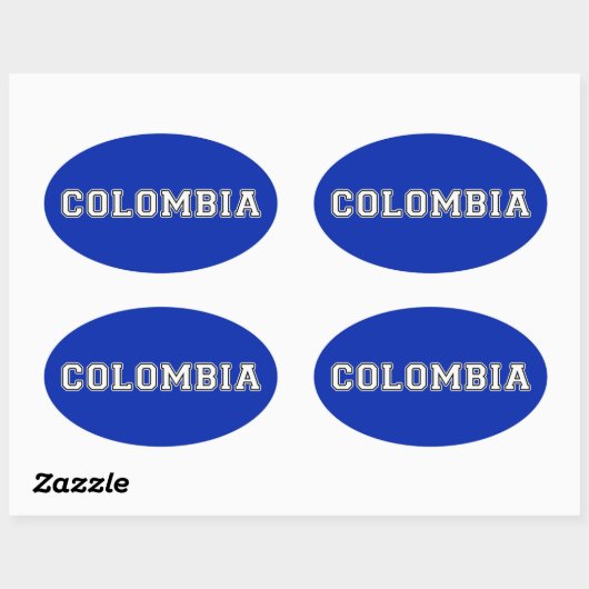 Colombia Ovale Sticker (Vel)
