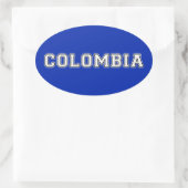 Colombia Ovale Sticker (Tas)