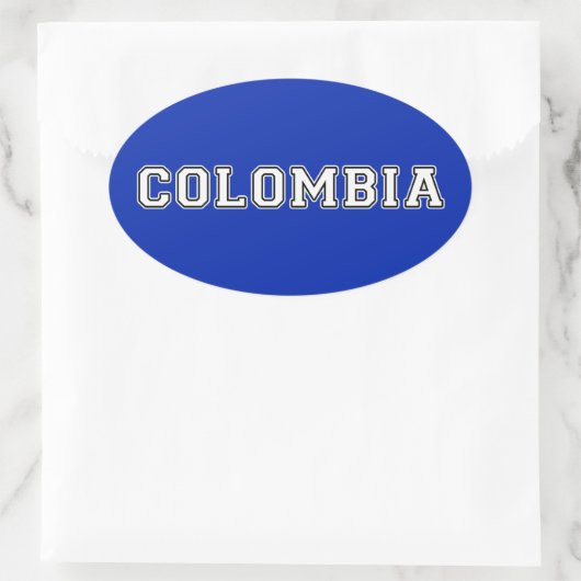 Colombia Ovale Sticker (Tas)