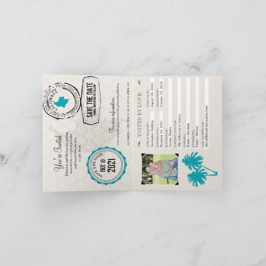 Colombia Paspoort Bewaar de datum Aankondiging (Binnen)