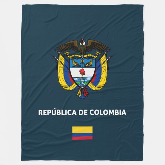 Colombia paspoort telefoonhoesje fleece deken (Voorkant)
