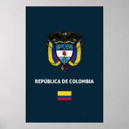 Colombia paspoort telefoonhoesje poster