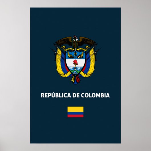 Colombia paspoort telefoonhoesje poster (Voorkant)