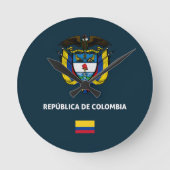 Colombia passport phone case ronde klok (Voorkant)
