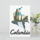 Colombia-plattegrond Briefpapier (Staand voorkant)