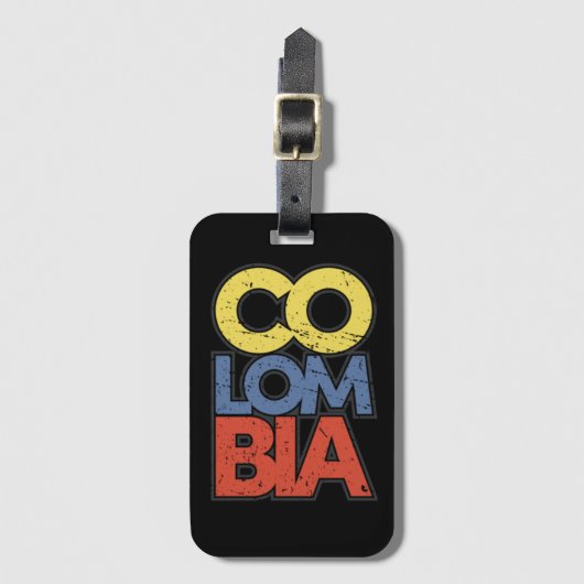 Colombia Poster Bagagelabel (Voorkant (verticaal))