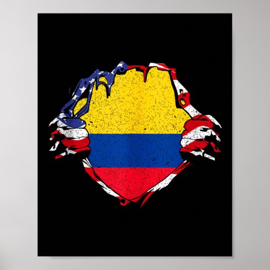 Colombia Pride Vlag Colombiaanse Nationale Expats Poster (Voorkant)
