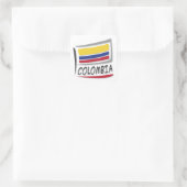 Colombia Pride X-vlag Vierkante Sticker (Tas)