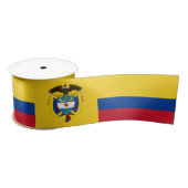 Colombia Ribbon, Embleem, patriottisch, Colombiaan Satijnen Lint (Spoel)