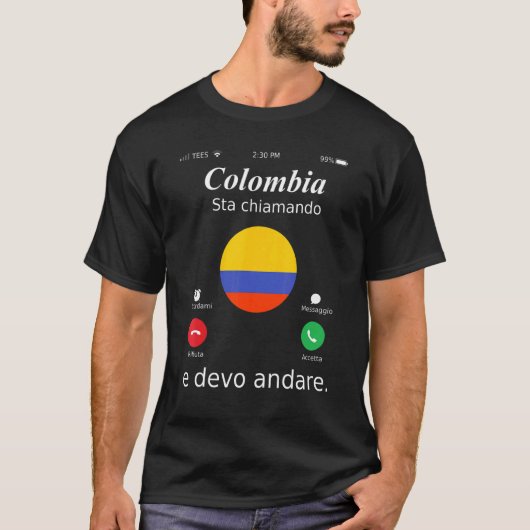 Colombia roept en moet ik naar Colombia gaan T-shirt (Voorkant)