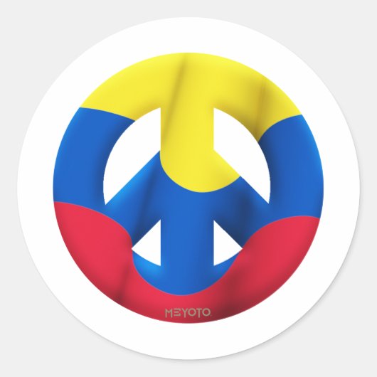 Colombia Ronde Sticker (Voorkant)
