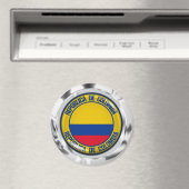 Colombia Round Emblem Magneet (Insitu (Vaatwasser))