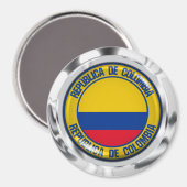 Colombia Round Emblem Magneet (Voorkant / Achterkant)