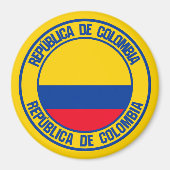 Colombia Round Emblem Magneet (Voorkant)