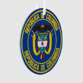 Colombia Round Emblem Ornament (voorkant)