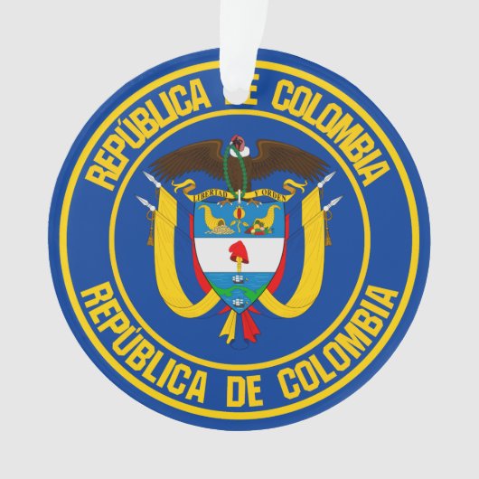 Colombia Round Emblem Ornament (voorkant)