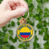Colombia Round Emblem Sleutelhanger (Hand)