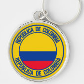 Colombia Round Emblem Sleutelhanger (Voorkant)