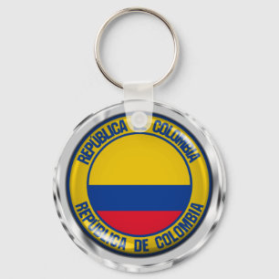 Colombia Round Emblem Sleutelhanger