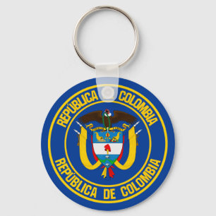 Colombia Round Emblem Sleutelhanger