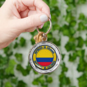 Colombia Round Emblem Sleutelhanger (Hand)