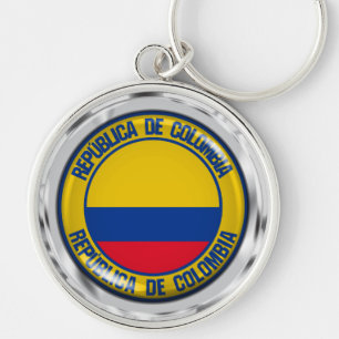 Colombia Round Emblem Sleutelhanger