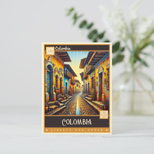 Colombia |  schilderij briefkaart (Staand voorkant)
