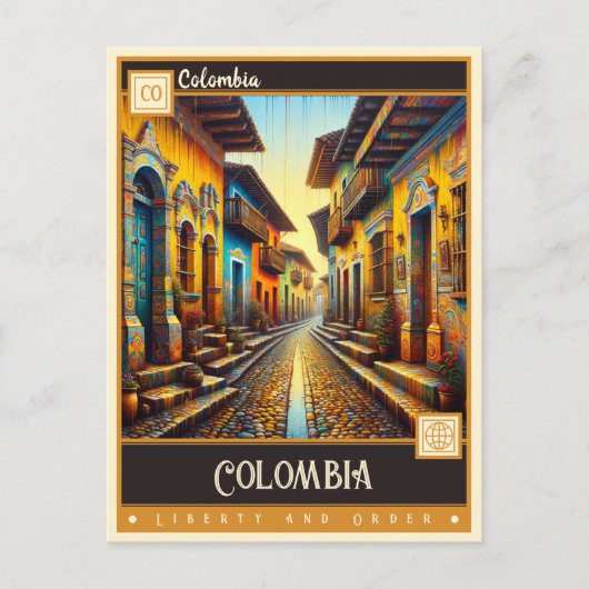 Colombia |  schilderij briefkaart (Voorkant)