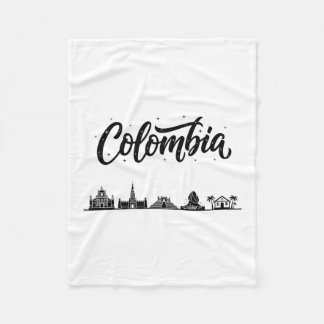 Colombia Skyline Travel Vacation Outfits  Fleece Deken
