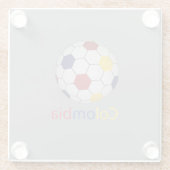 Colombia soccer glazen onderzetter (Achterkant)