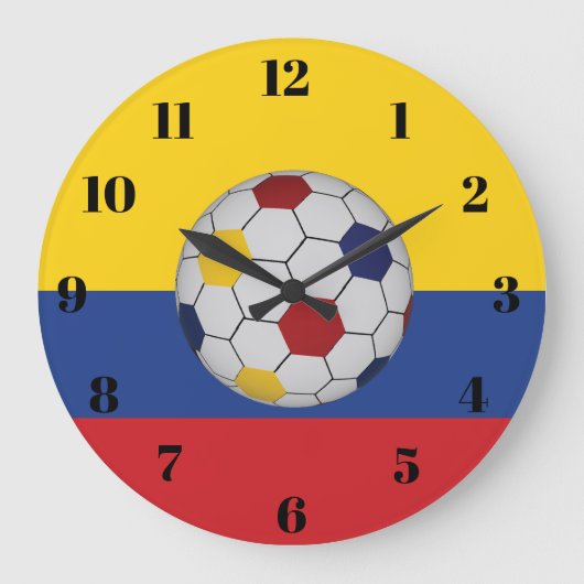 Colombia Soccer Grote Klok (Voorkant)